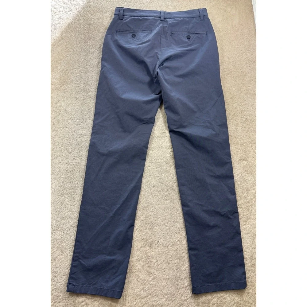 Vineyard Vines Mens On-The-Go Performance Navy Chino Pants 28x32 Meas: 28x31.5